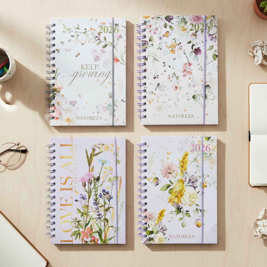 Agenda Flip® 2026 con espiral Nature