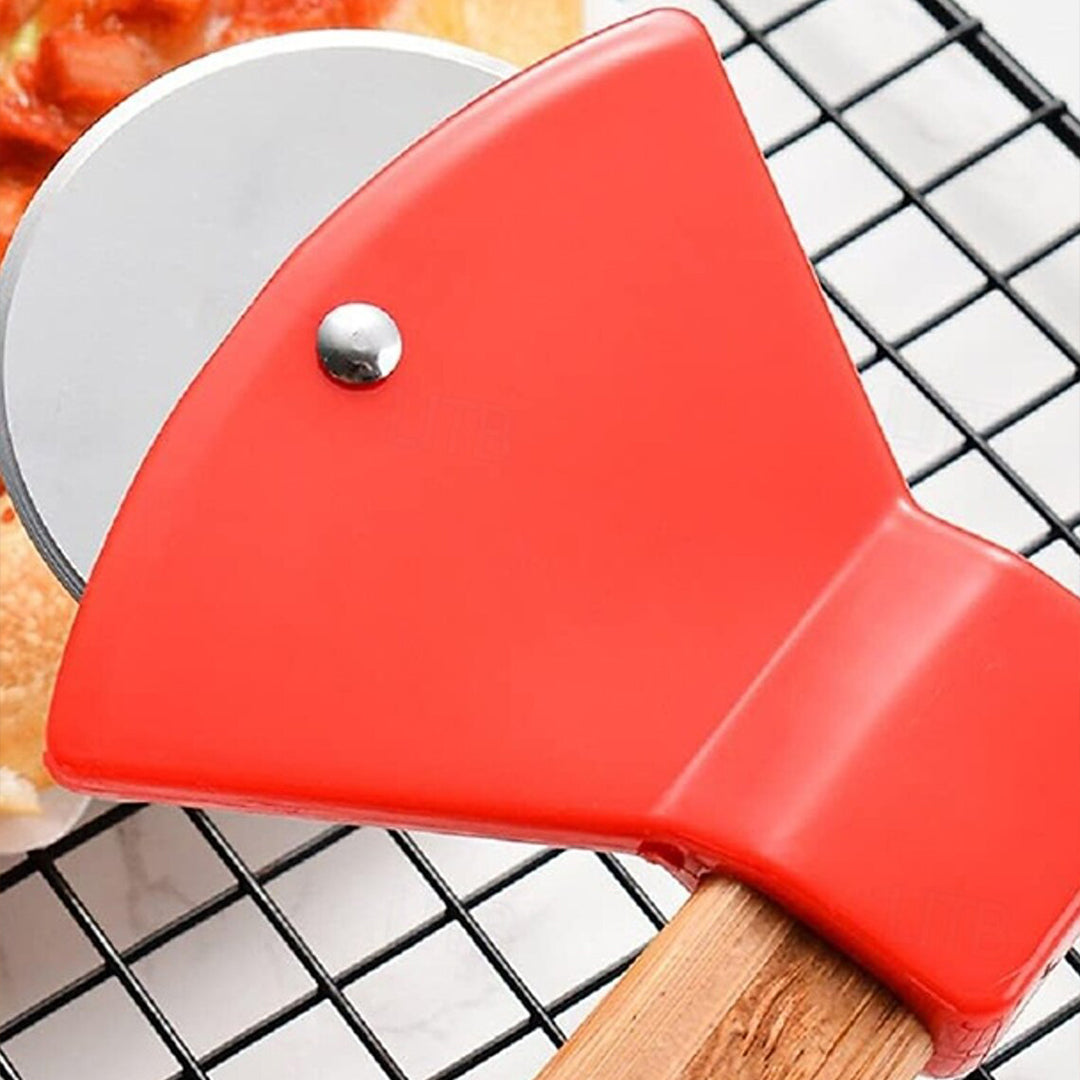 Cortador de pizza con forma de hacha