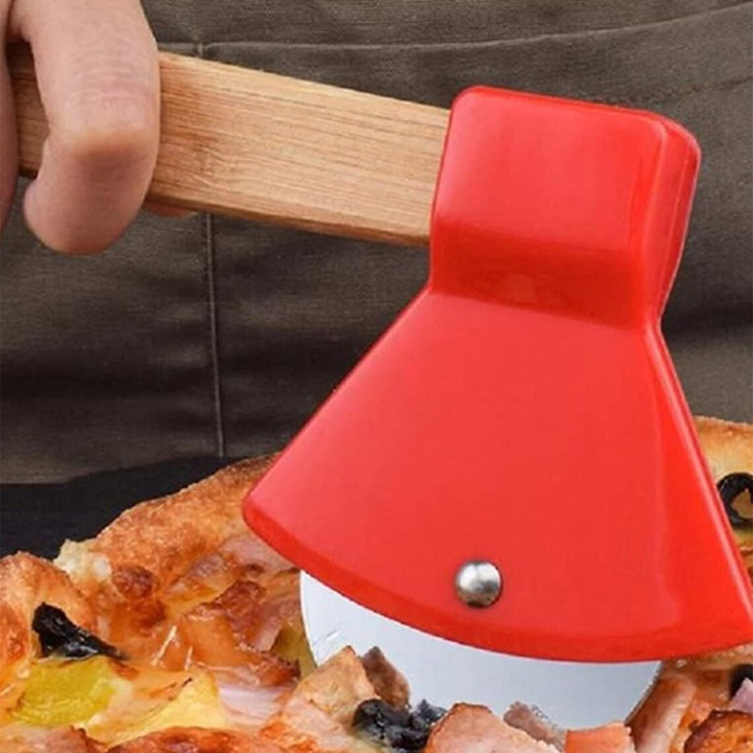 Cortador de pizza con forma de hacha