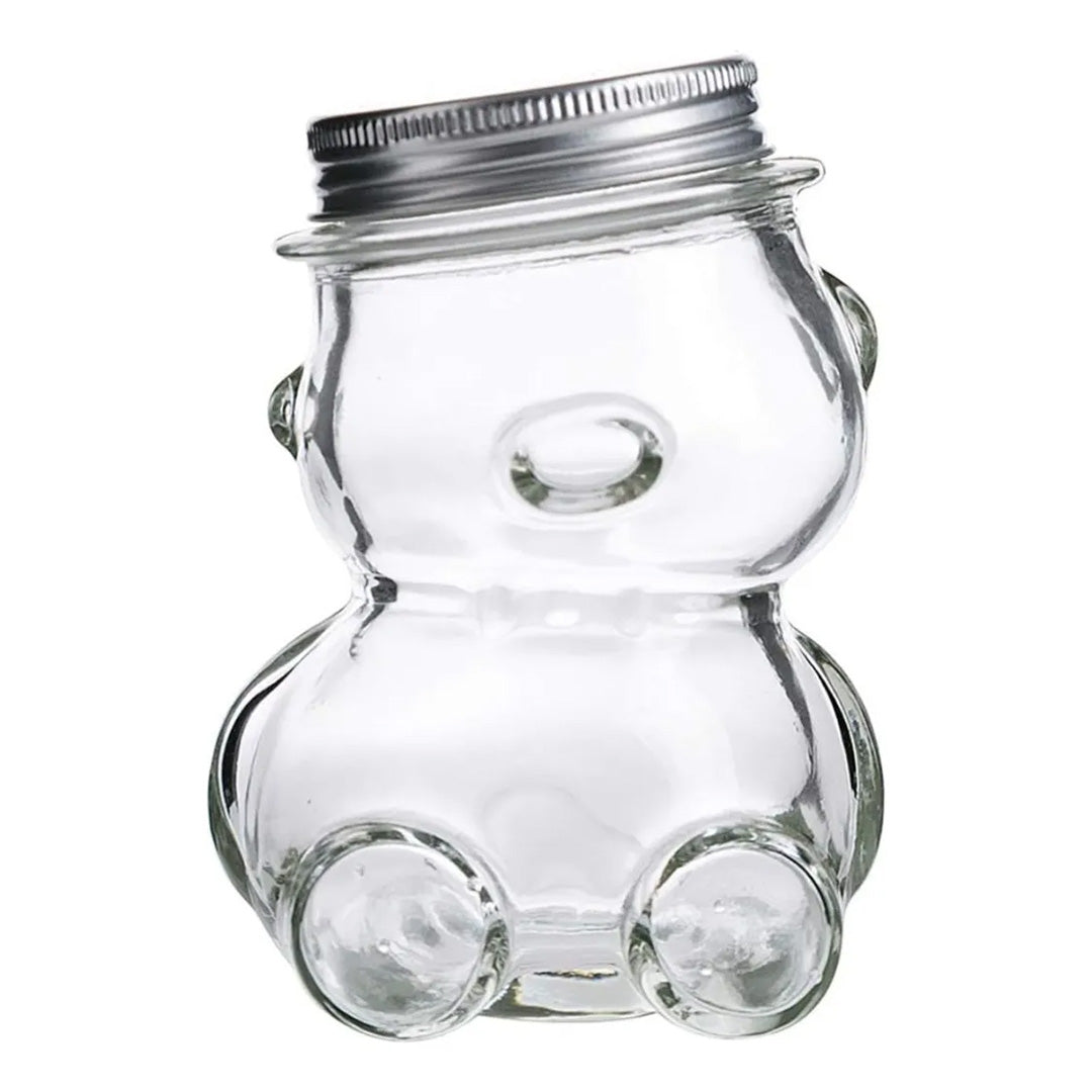 Recipiente de vidrio con forma de oso