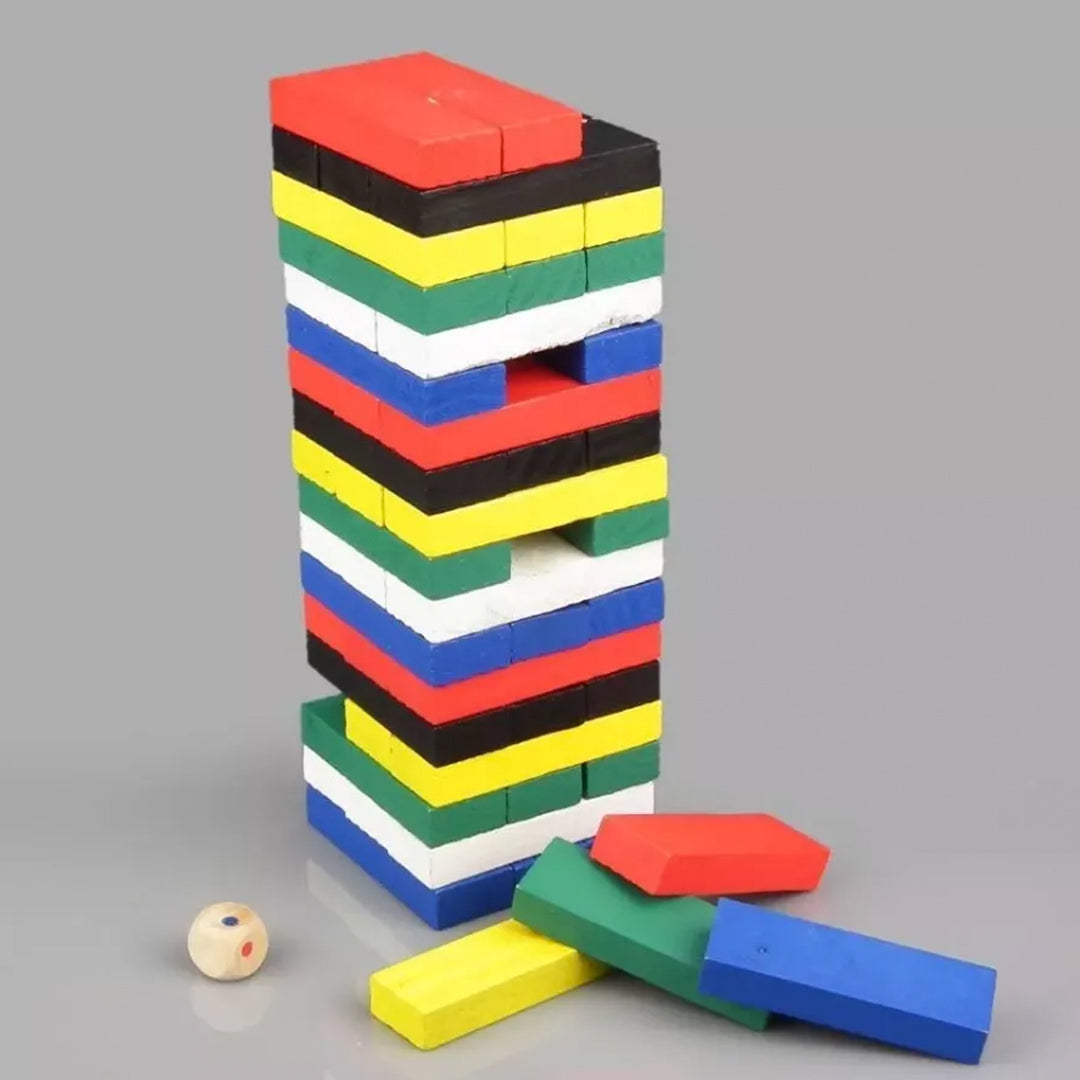 Juego de equilibrio de madera con colores 48 piezas