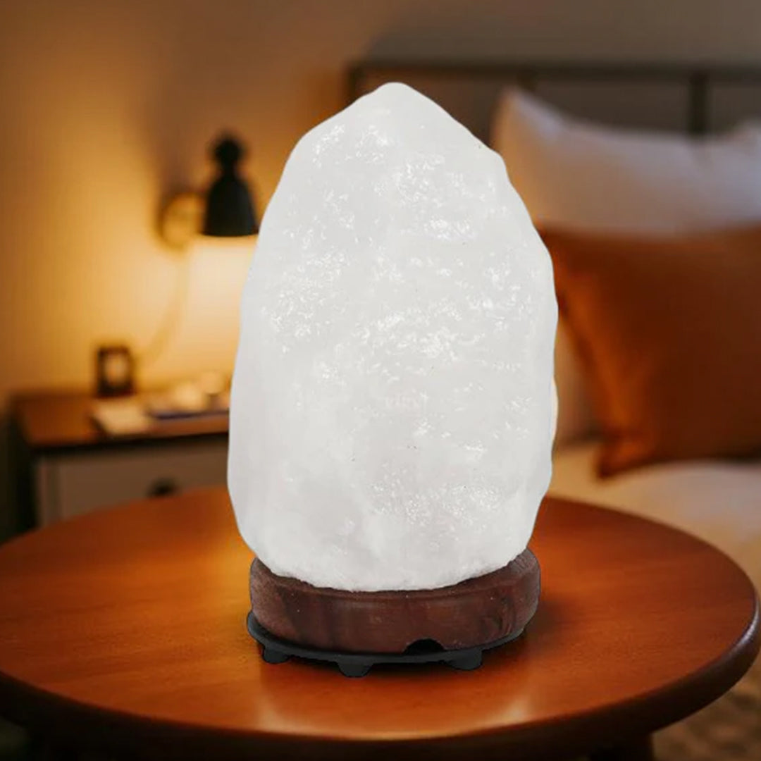 Lampara de sal Blanca del Himalaya