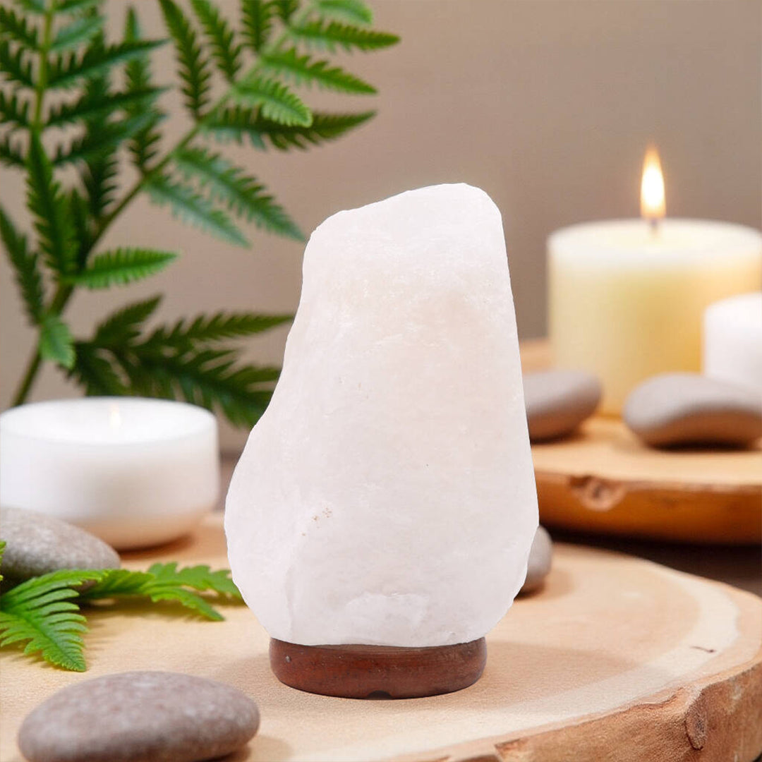 Lampara de sal Blanca del Himalaya