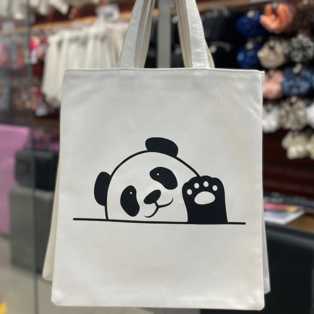 Totebag de lona con cierre diseño Panda